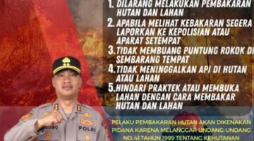 Kapolres Gayo Lues Minta Masyarakat Stop Bakar Hutan, Ancaman Hukum Berat Menanti Pelanggar